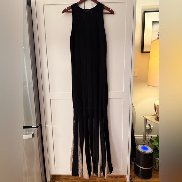 Line & Dot Kelli Pleat Sweater Dress | Black and Nude | Small | out of stock - Picture 9 of 9